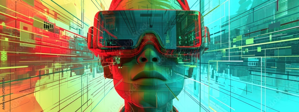 Poster a robot from the future, equipped with cutting-edge artificial intelligence technology.