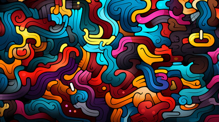 Obraz premium Cute graffiti art abstract background poster web page PPT, art background