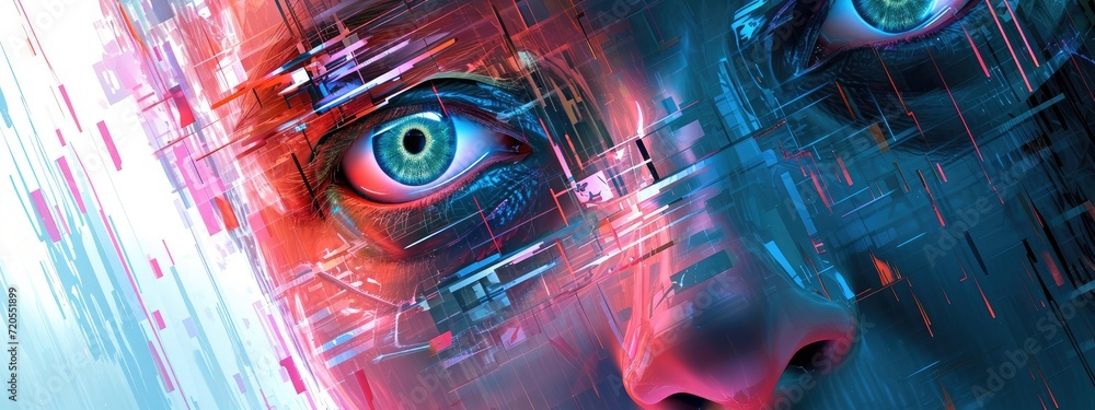 Poster the embodiment of futuristic innovation, a robot with sophisticated artificial intelligence.