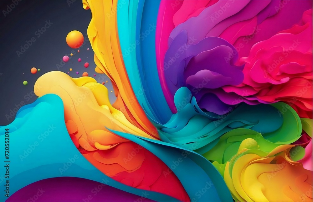 Poster full color fluid abstract background. generative ai