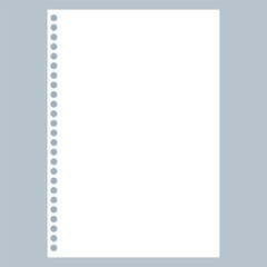 .Blank loose leaf notebook paper background. EPS file 76.