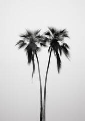 Minimalist Palm Trees: Black and White Aesthetics
