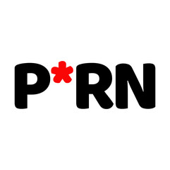 Porn typography icon