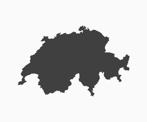 Vector map Switzerland, template outline country