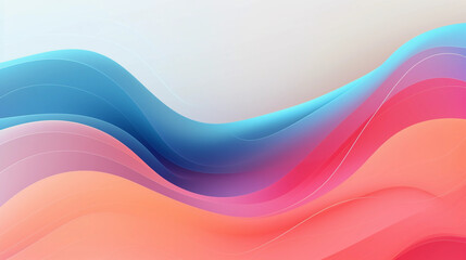 Abstract wavy background with modern gradient colors. Trendy liquid design. Motion sound wave. Vector illustration for banners, flyers and presentation. 