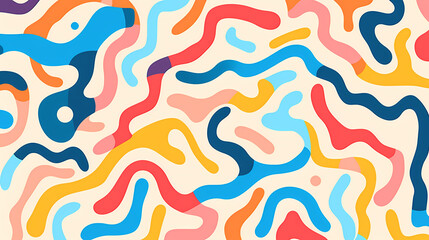 Funny doodle seamless pattern, artistic background