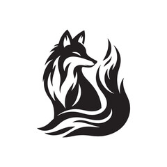 Majestic Fox Profiles: Fox Silhouette Showcase Illuminating the Majestic Essence of Fox Form - Fox Silhouette - Fox Illustration - Fox Vector
