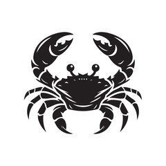 Sunset Shadows: Crabs Silhouetted Against the Warm Palette of a Coastal Sunset - Crab Silhouette - Crab Illustration - Crab Vector
