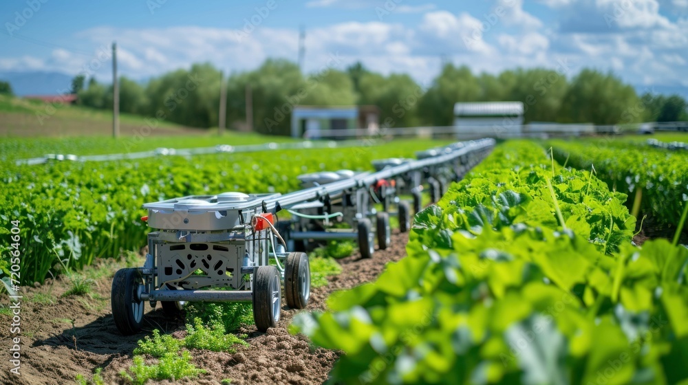 Poster shot of autonomous mobile robotic platforms specialized for precision weeding