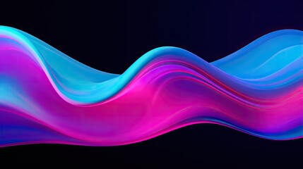 Wavy abstract background. Brightly colored polymer surface with a wavy shape. A dynamic plastic form. - obrazy, fototapety, plakaty