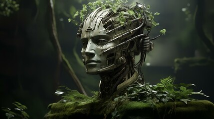 Green Tech Brain: 8K 4K Photorealistic Ultra Photo