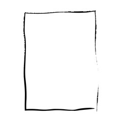 Obraz premium Frame border, grunge shape icon, vertical rectangle decorative doodle element for design in vector illustration 