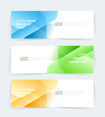 Fototapeta premium Geometric banner design with Vector presentation template.