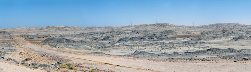 basalt layers in Sperrgebiet desert, near Luderitz,  Namibia