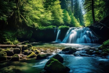 waterfall in the forest	