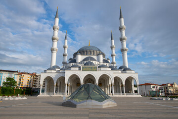Fototapeta na wymiar Melike Hatun Mosque Camii is a Classical Ottoman style in old quarter of city of Ankara, Turkey. 