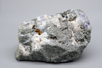 a small boulder with copper pyrite, found in saxony-anhalt      