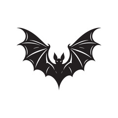 Midnight Elegance: A Collection of Bat Silhouettes and Bird Shadows Adorning the Night Sky - Bat Illustration - Bat Vector
