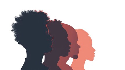 shadow illustrations of black women faces