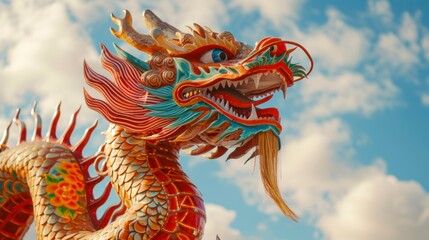 majestic chinese dragon of chinese new year
