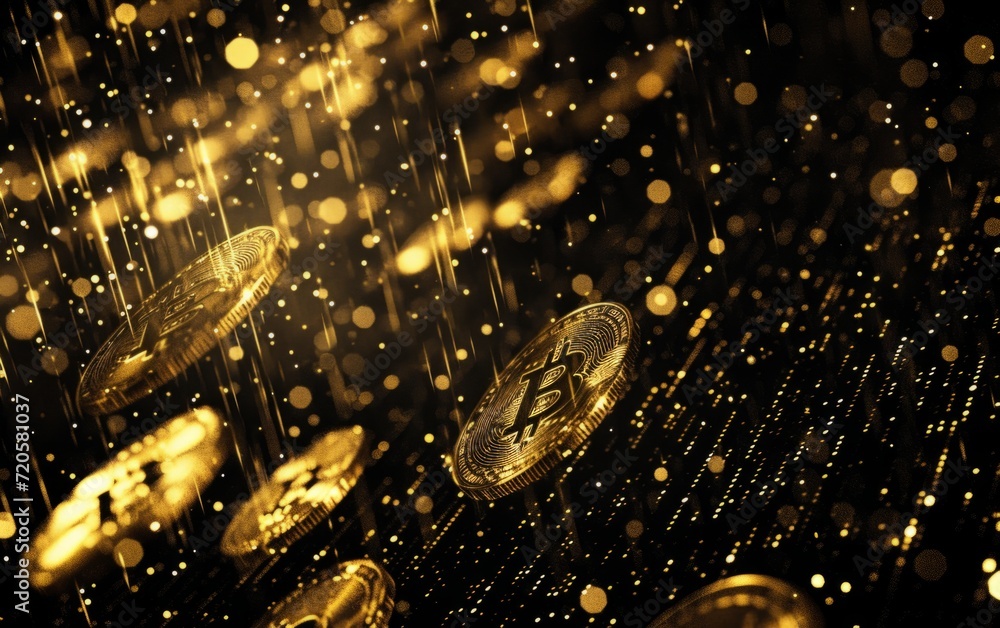 Aufkleber bitcoin and digital technology in concept generative ai