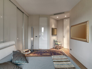 internal view of a contemporary bedroom