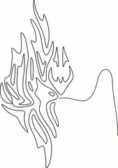 silhouette of a deer