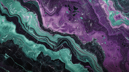 Green, purple and black marble background