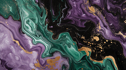 Green, purple and black marble background