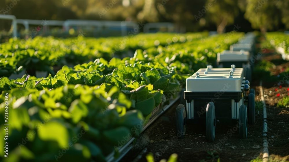 Poster shot of autonomous mobile robotic platforms specialized for precision weeding