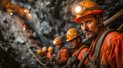 A group of miners works deep in a coal mine, undertaking challenging and hazardous tasks in the bowels of the earth