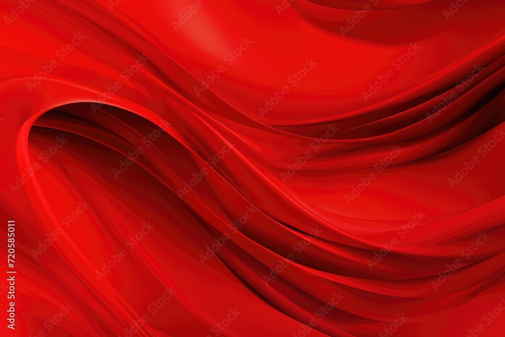 Poster An image featuring a vibrant red background adorned with captivating wavy lines, Vibrant red colors abstract wallpaper design, AI Generated