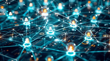 Fototapeta premium Dynamic Online Interface: Where Innovation Meets Connectivity