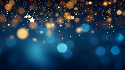 Abstract glitter lights background, blurred bokeh effect, holiday decoration background