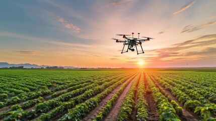 Fototapeta na wymiar Modern Farming Interface: Embracing Technological Advancements