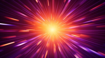 Abstract background with rays of light and beams in red and blue