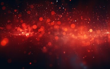 Red illumination combined with abstract particles in a bokeh background
