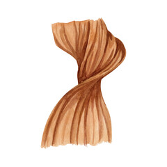 Watercolor strand of blonde hair clipart illustration