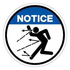 Notice Of Material Spattering Symbol Sign, Vector Illustration, Isolate On White Background Label .EPS10