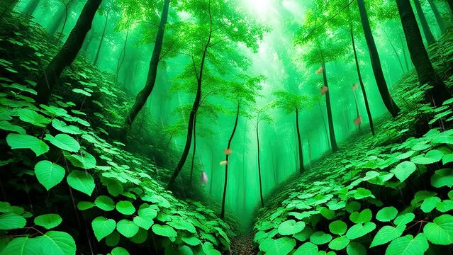 green forest bushes background