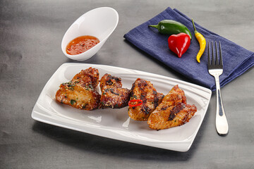 Buffalo grilled chicken wings barbecue