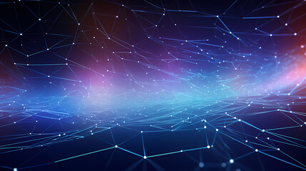 Abstract background of future network technology and network connections