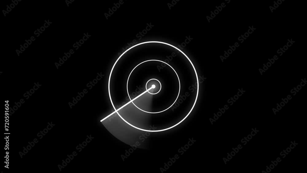 Poster animation on the moving navigation radar screen. signal transmitted sonar radar.