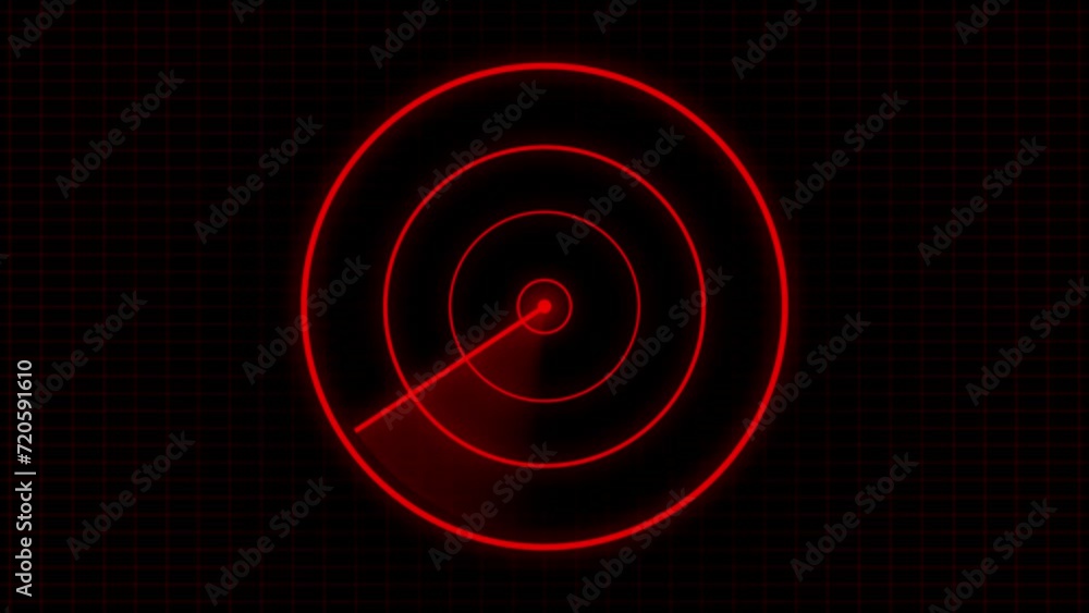 Poster animation on the moving navigation radar screen. signal transmitted sonar radar.