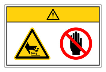 Caution Rotating Shaft Do Not Touch Symbol Sign, Vector Illustration, Isolate On White Background Label. EPS10