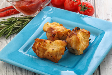 Chicken breast shashlik - grilled meat