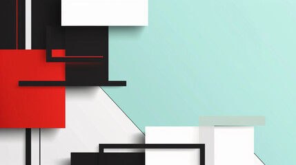 Light aqua, red, black and white abstract background vector presentation design. PowerPoint and Business background.