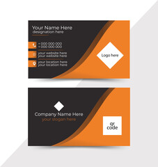 Black orange Creative Corporate business card modern, layout, company, publication, promotion, proposal, personal, company, design,  colorful, advertising, marketing, business card template design