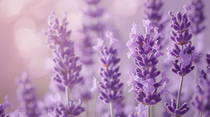 A pale lavender background creating a sense of elegance and tranquility perfect for beauty and wellness themes.