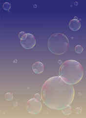 Bubble vector with colored background